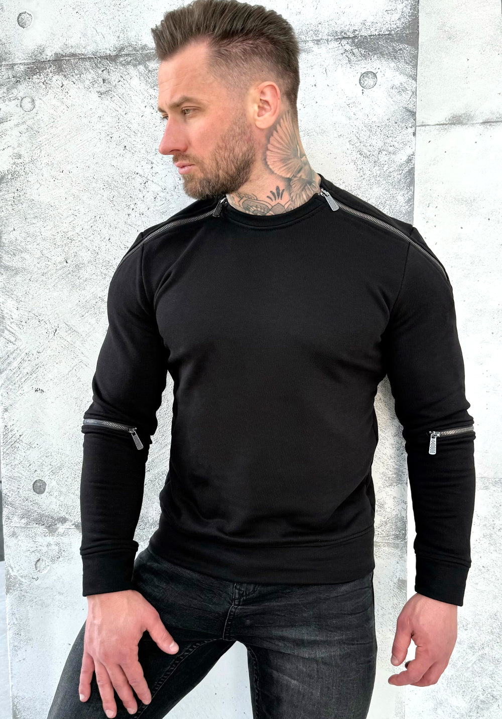 SWEATSHIRT FOUR ZIPPERS