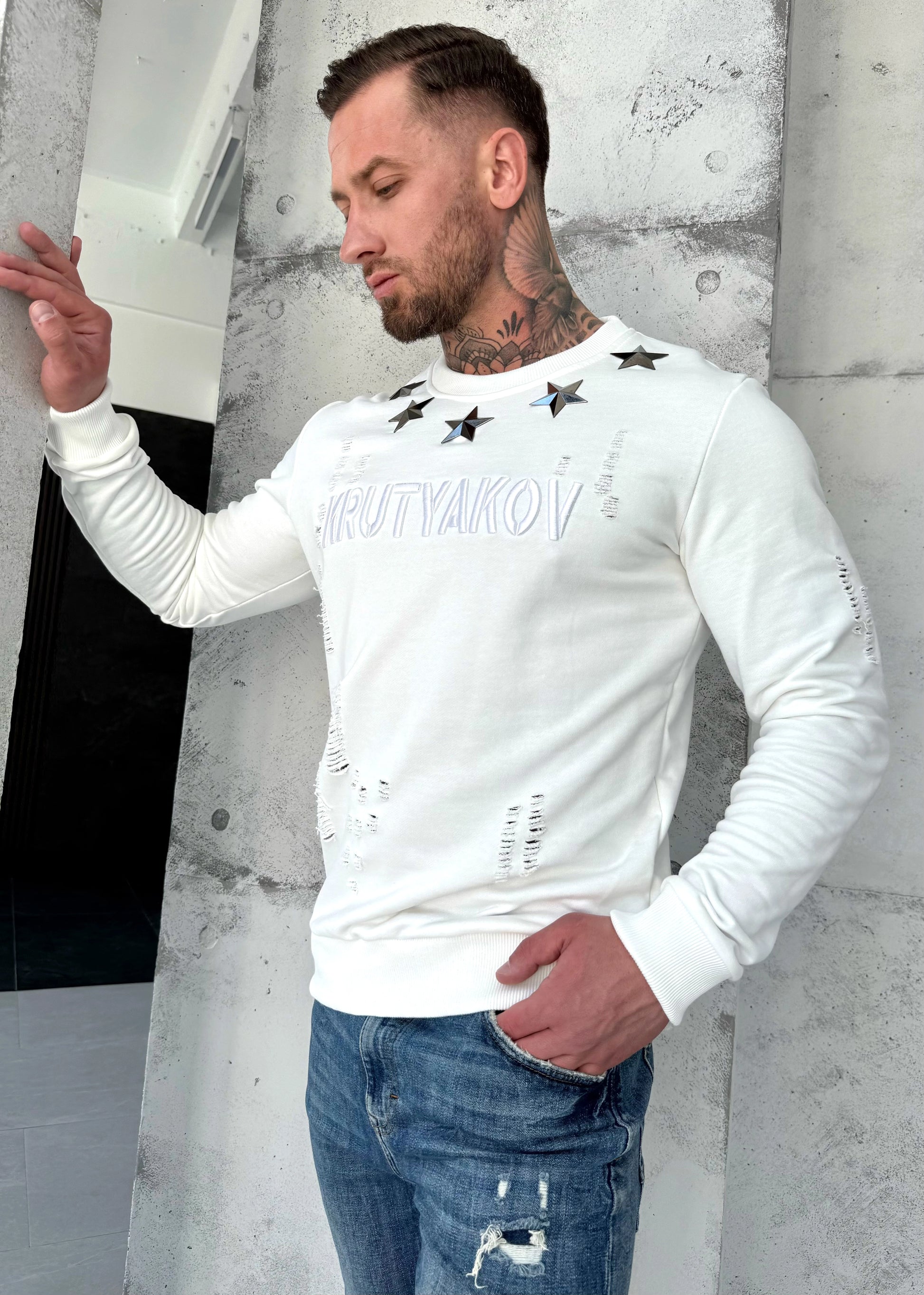 SWEATSHIRT FIVE METAL STARS
