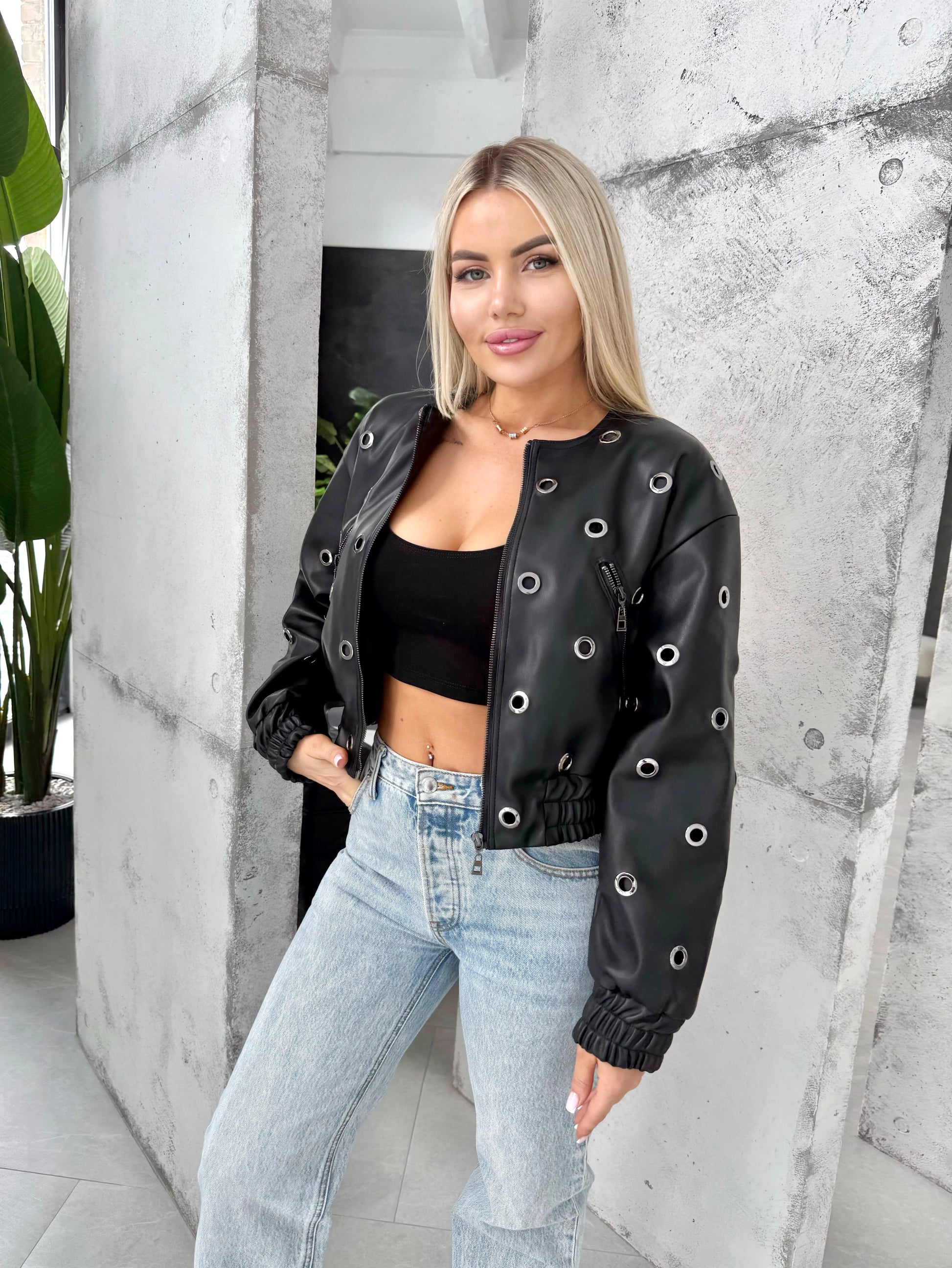 BOMBER JACKET METAL RINGS