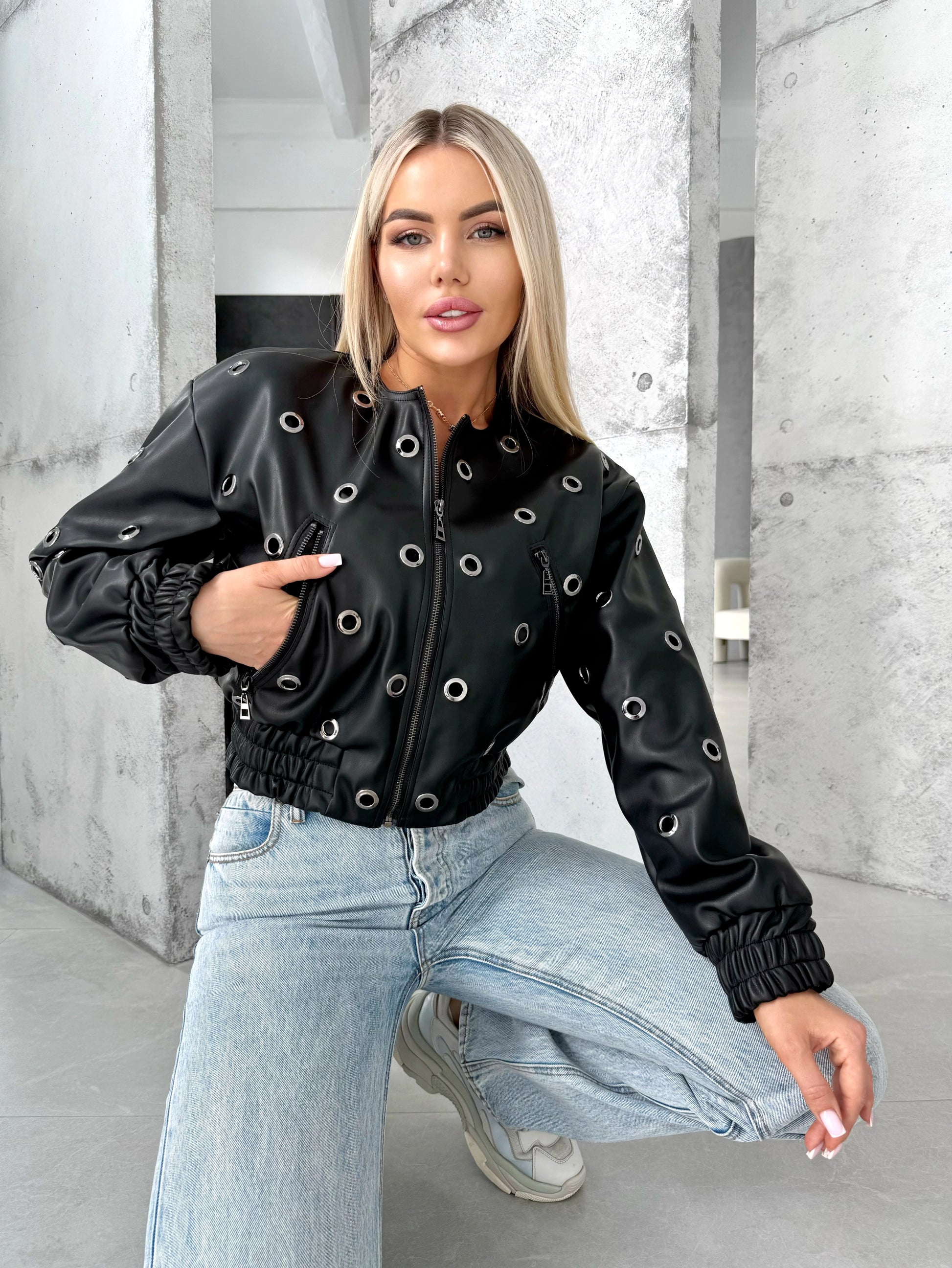 BOMBER JACKET METAL RINGS