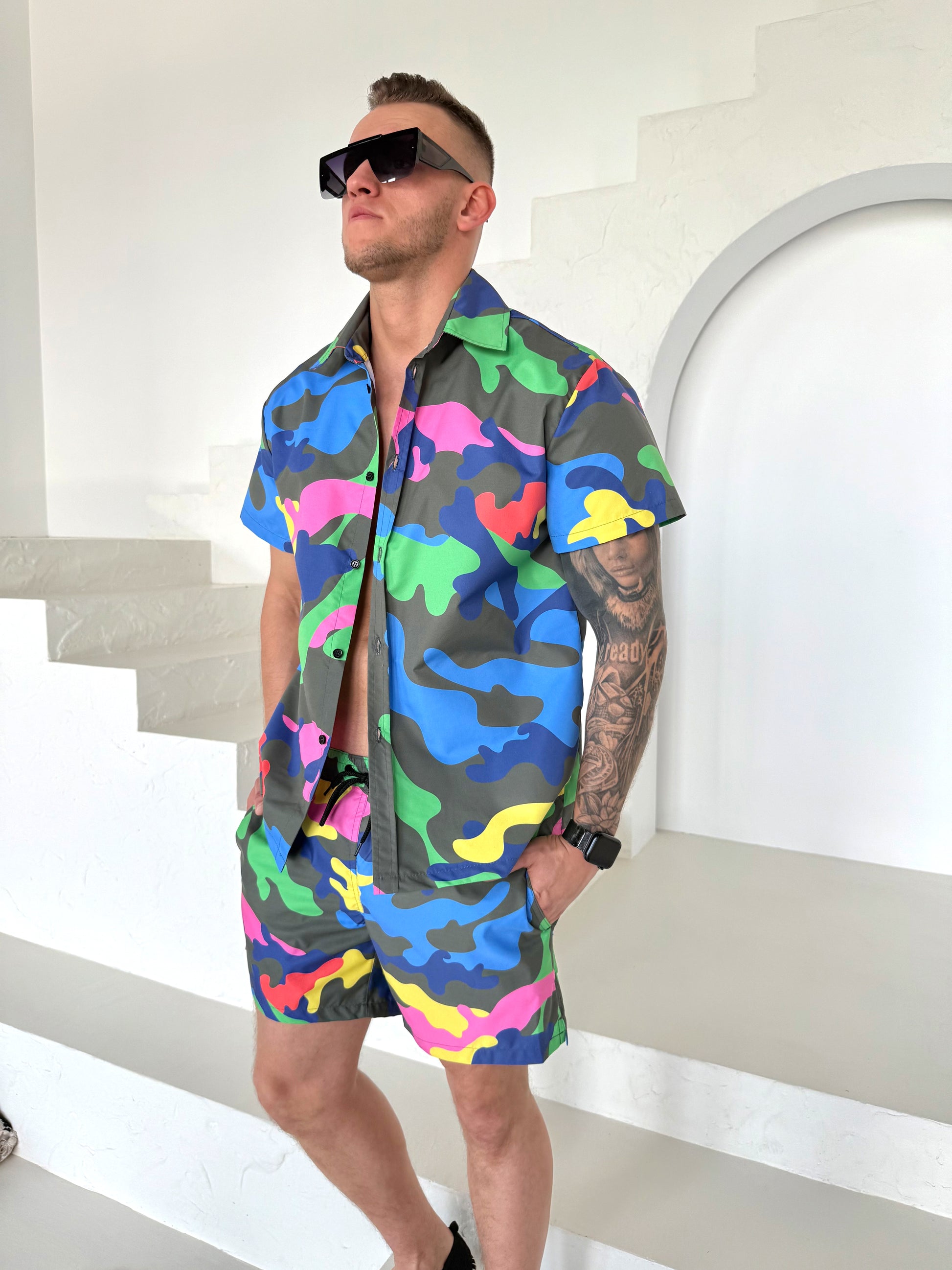 Комплект пляжний чоловічий CAMO BRIGHT
