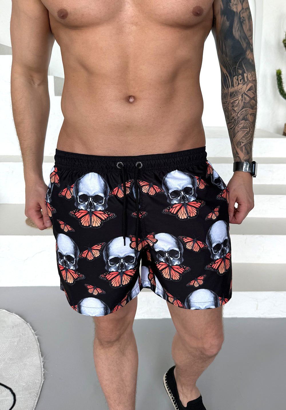 Шорти пляжні чоловічі SKULL BUTTERFLIES