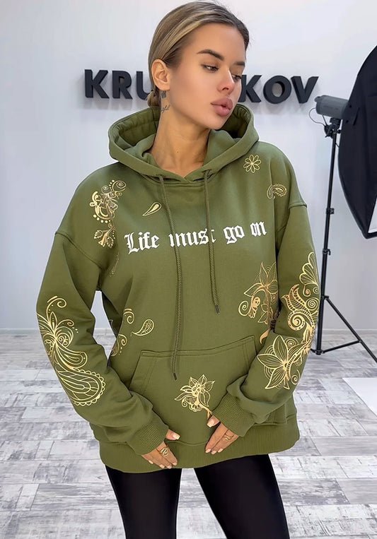 Жіноче худі LMGO хакі