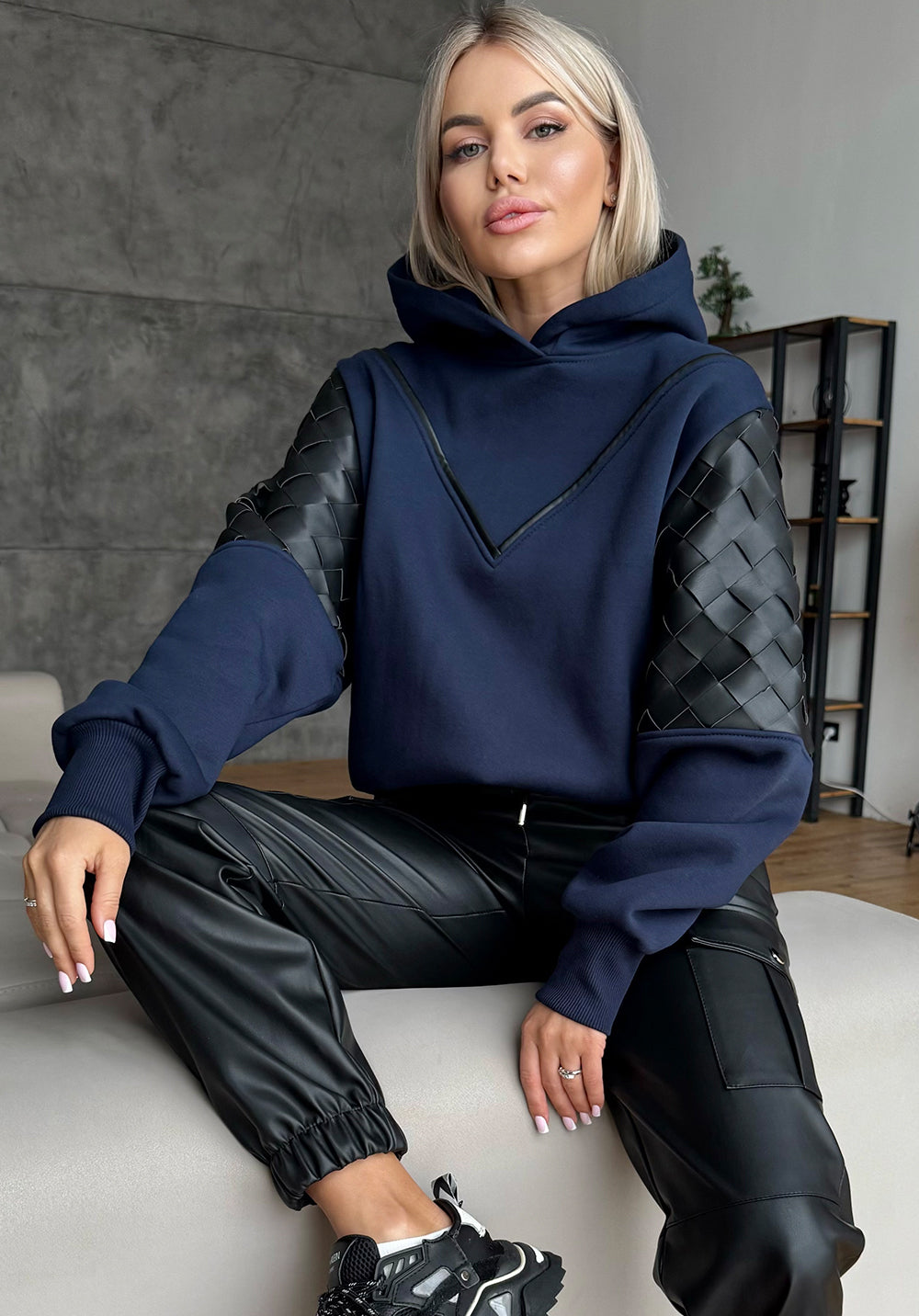 Жіноче худі Leplex темно-синє