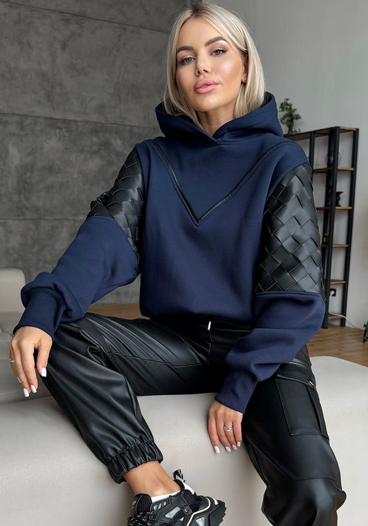 Жіноче худі Leplex темно-синє