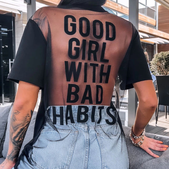 Чорна футболка KRUTYAKOV з luxury streetwear деталями