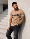 Дизайнерська чоловіча футболка SAINTS бежева