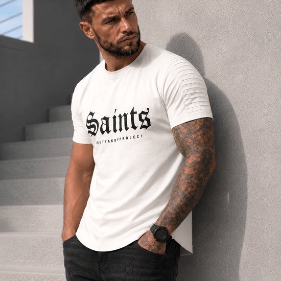 Чоловіча футболка SAINTS KRUTYAKOV молочно-білого відтінку