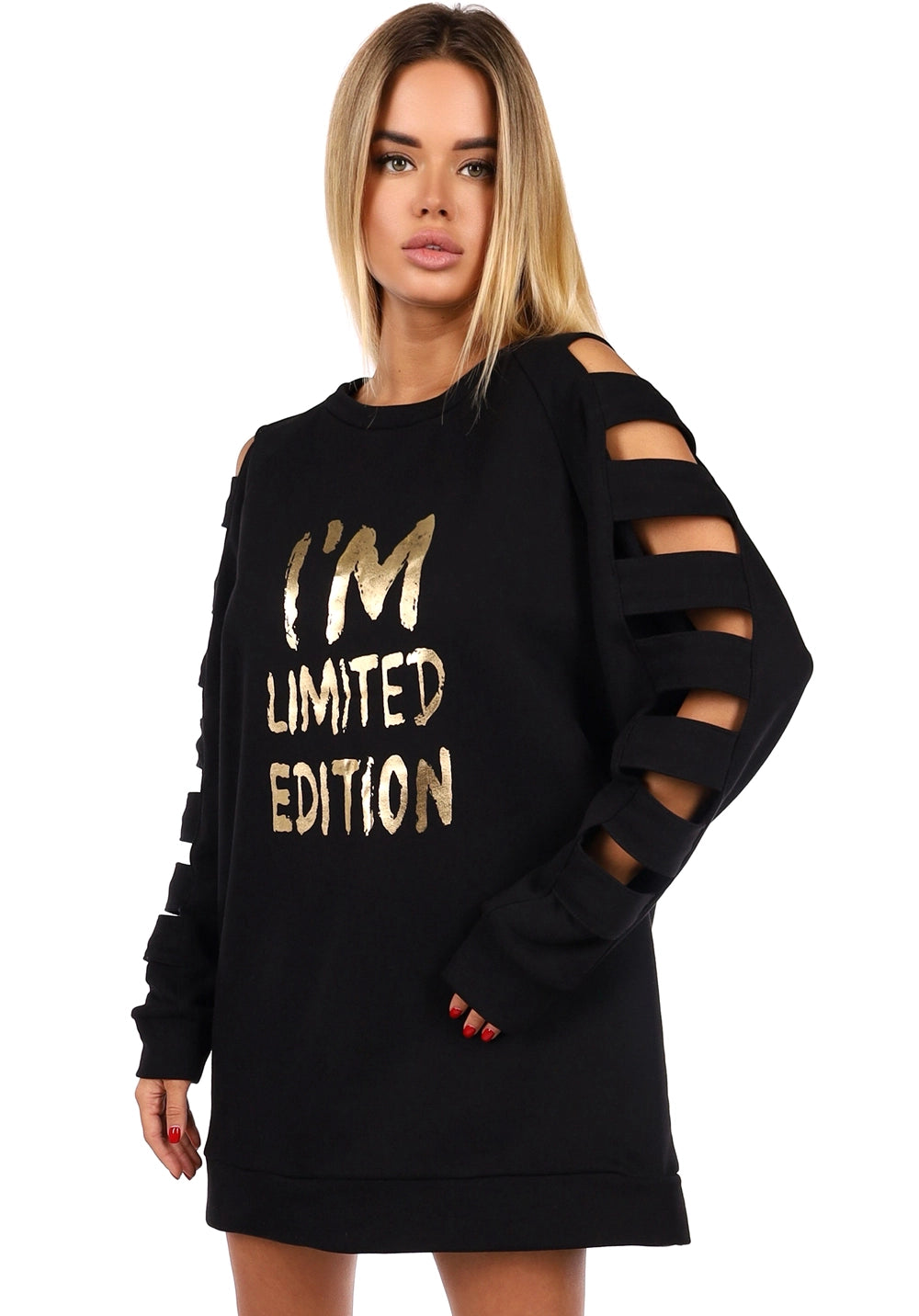 Жіноче плаття-світшот oversize LIMITED EDITION чорне