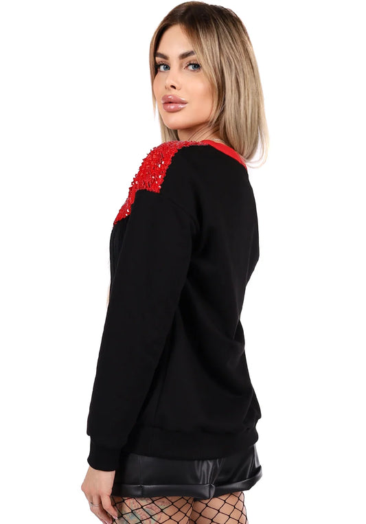 SWEATSHIRT PASSION (RED PAILETTE)