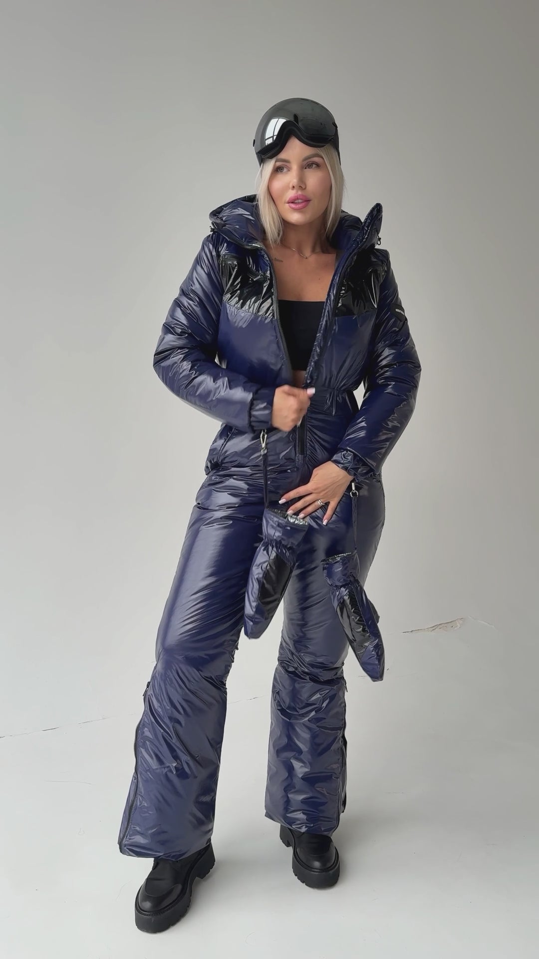 Зимовий лижний комбінезон SANTA темно-синій